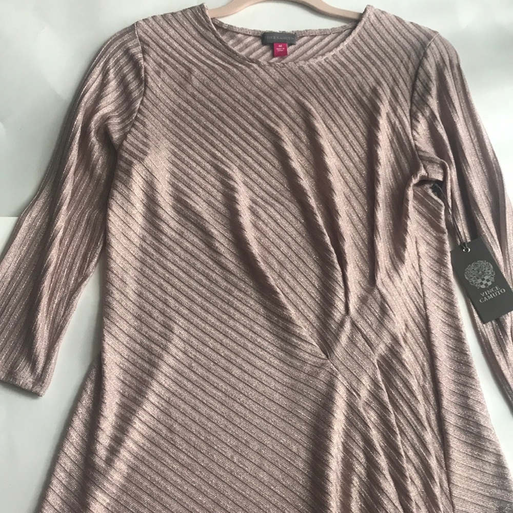 Vince Camuto shirt top blouse Foil Rib Top Divine